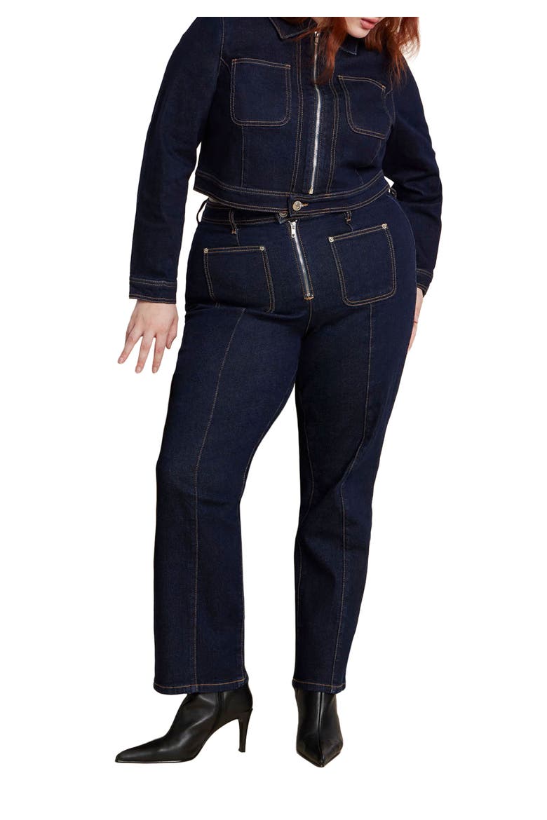 Zip Front Bootcut Jean, Main, color, TRUE DARK RINSE