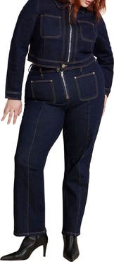 ELOQUII Zip Front Bootcut Jean