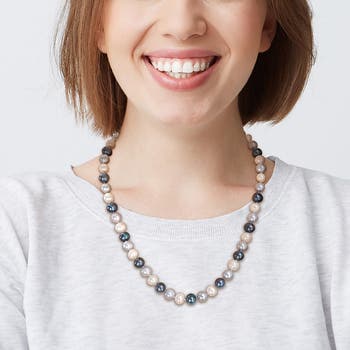 8-8.5mm Multi-Color Cultured Freshwater Pearl Necklace