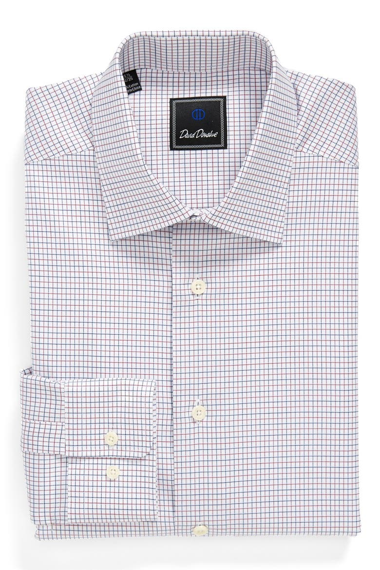 Regular Fit Check Dress Shirt, Main, color, WHITE MULTI