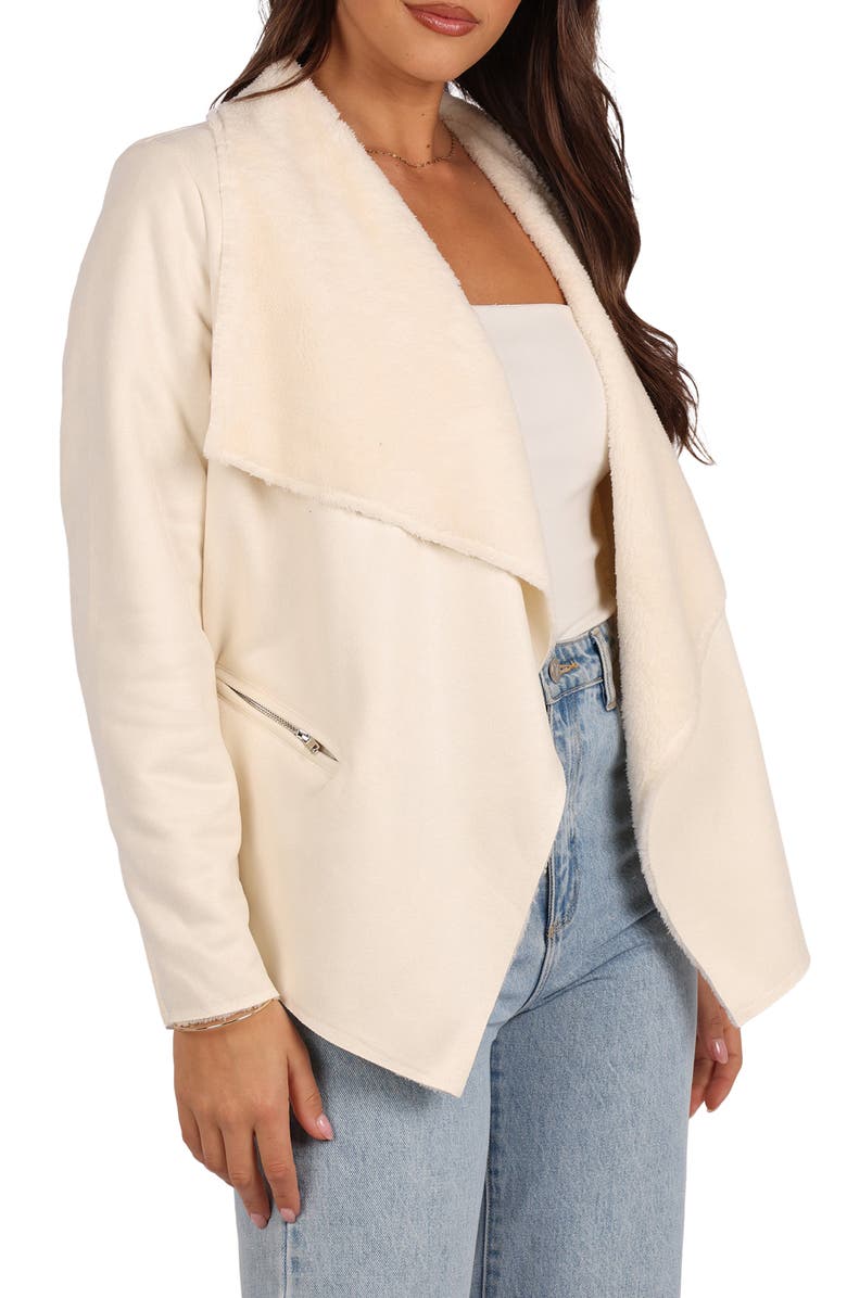 Petal & Pup Lopez Faux Shearling Jacket, Alternate, color, Cream