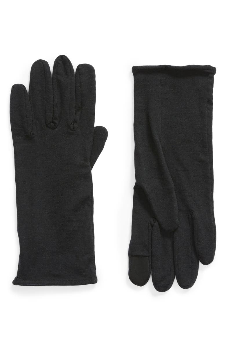 Icebreaker 260 Tech Touchscreen Compatible Merino Wool Glove Liners, Main, color, 