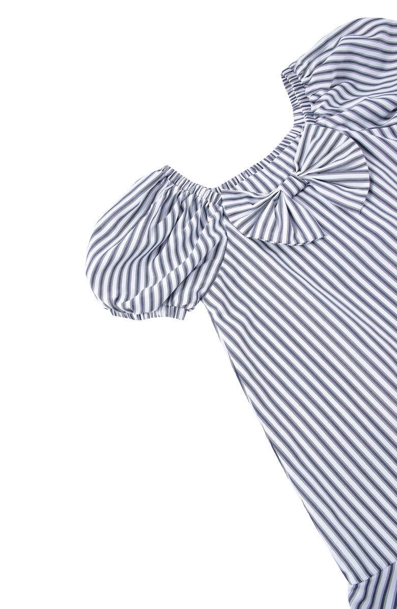Habitual Kids Stripe Puff Sleeve Dress, Alternate, color, 