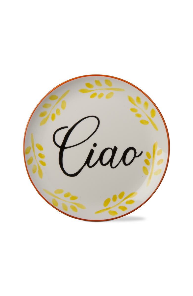 tag Dolce Vita Ciao Yellow Ceramic Appetizer Plate for Dining, Main, color, Yellow