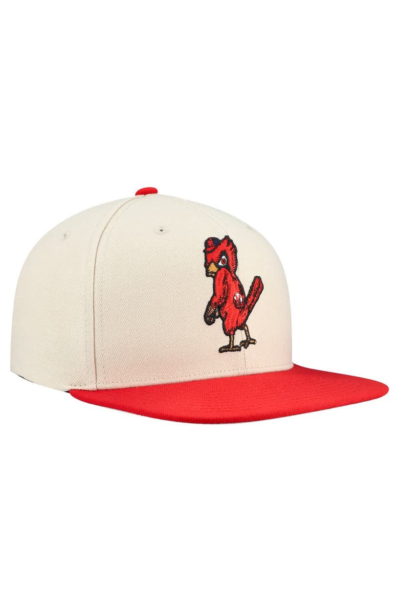 Mitchell & Ness Men's Mitchell & Ness Cream St. Louis Cardinals Cooperstown Collection Basic Flip Snapback Hat, Alternate, color, Cream