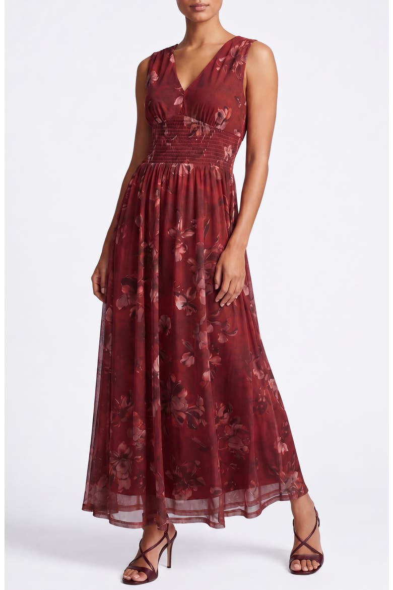 Lana Smocked Maxi Dress, Main, color, SYMPHONY BLOOM