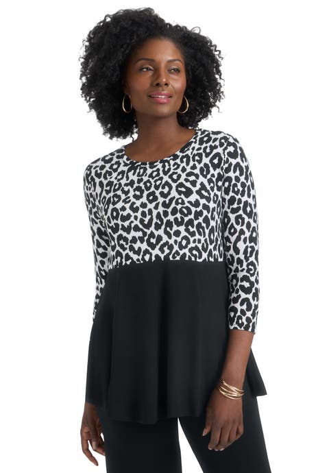 Printed Yoke Trapeze Tee (Plus Available)