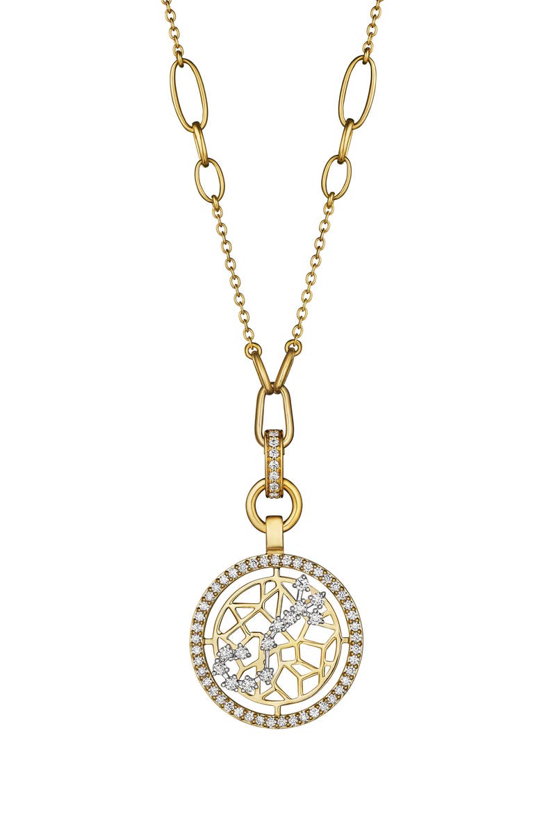Hueb Estelar Scorpio 18K Gold & Diamond Pendant Necklace, Main, color, 