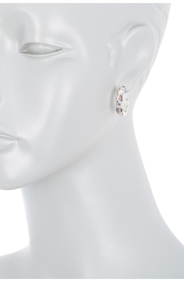 John Hardy Kali Arus Sterling Silver Crystal Hoop Earrings, Main, color, 