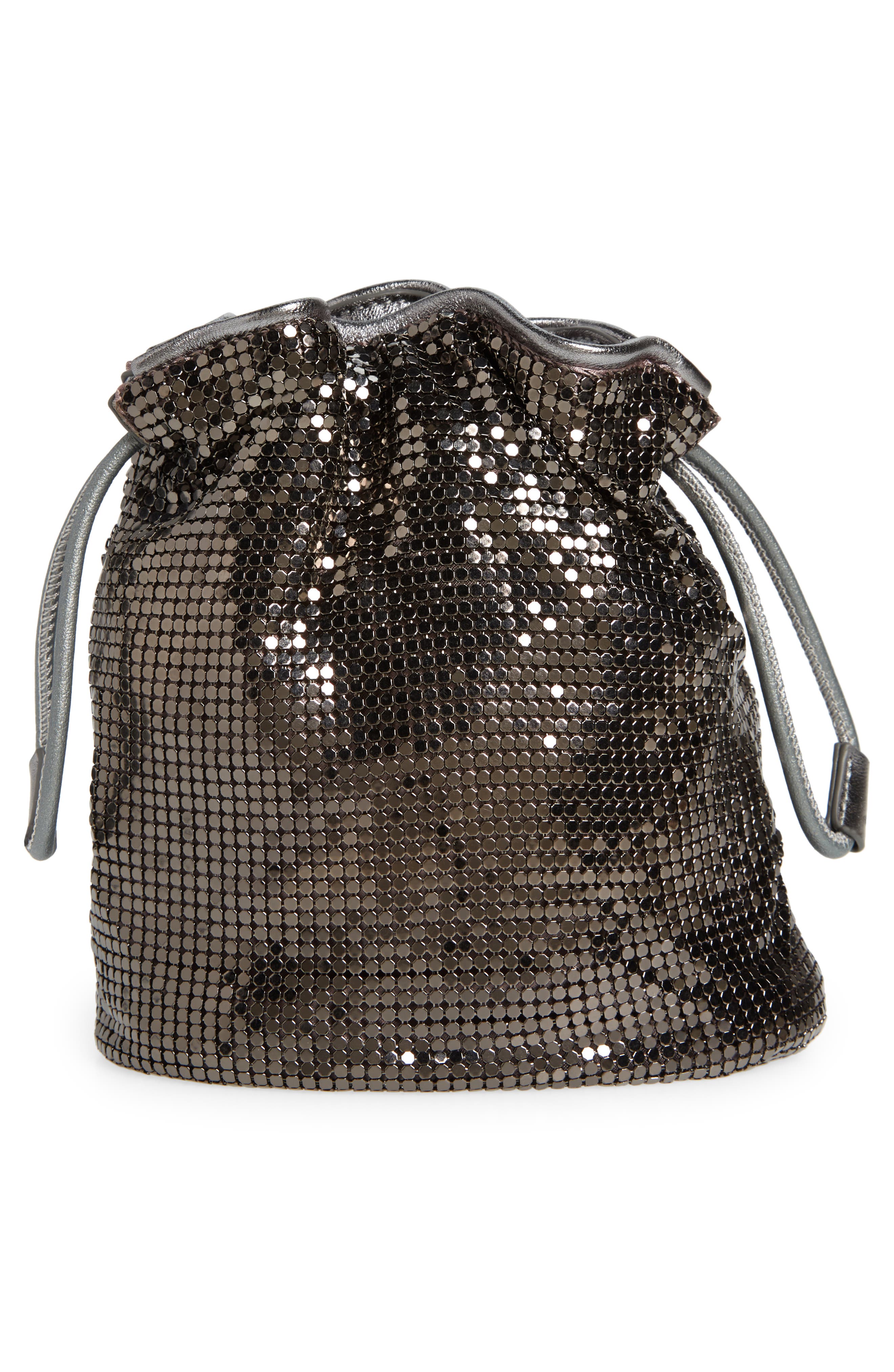 Anya Hindmarch Eyes Metal Mesh Drawstring Pouch, Alternate, color, 