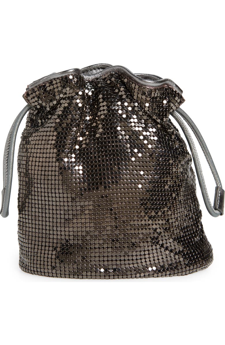 Anya Hindmarch Eyes Metal Mesh Drawstring Pouch, Alternate, color,