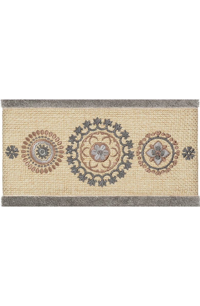 Linum Home Textiles Isabell Embellished Bath Towel - Dark Grey, Alternate, color, Dark Grey