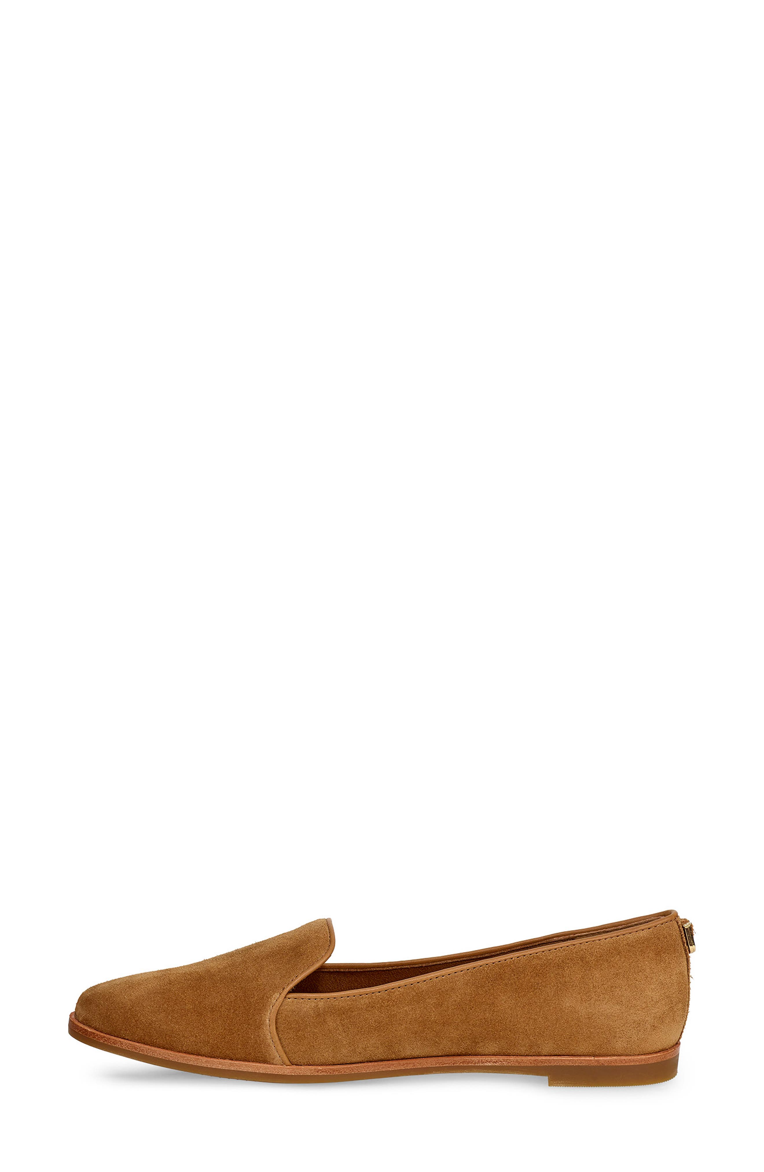 Bonnie Loafer Flat, Alternate, color, CHESTNUT SUEDE