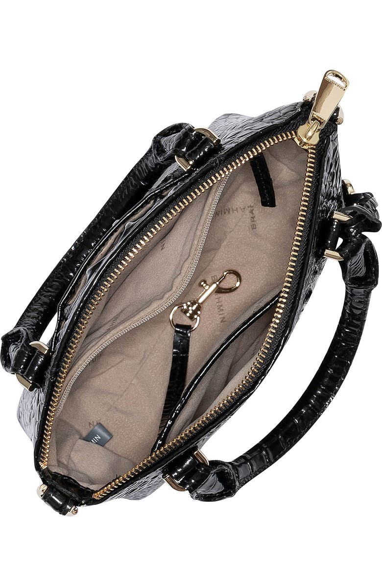 Brahmin Mini Duxie Croc Embossed Leather Crossbody Bag, Alternate, color,