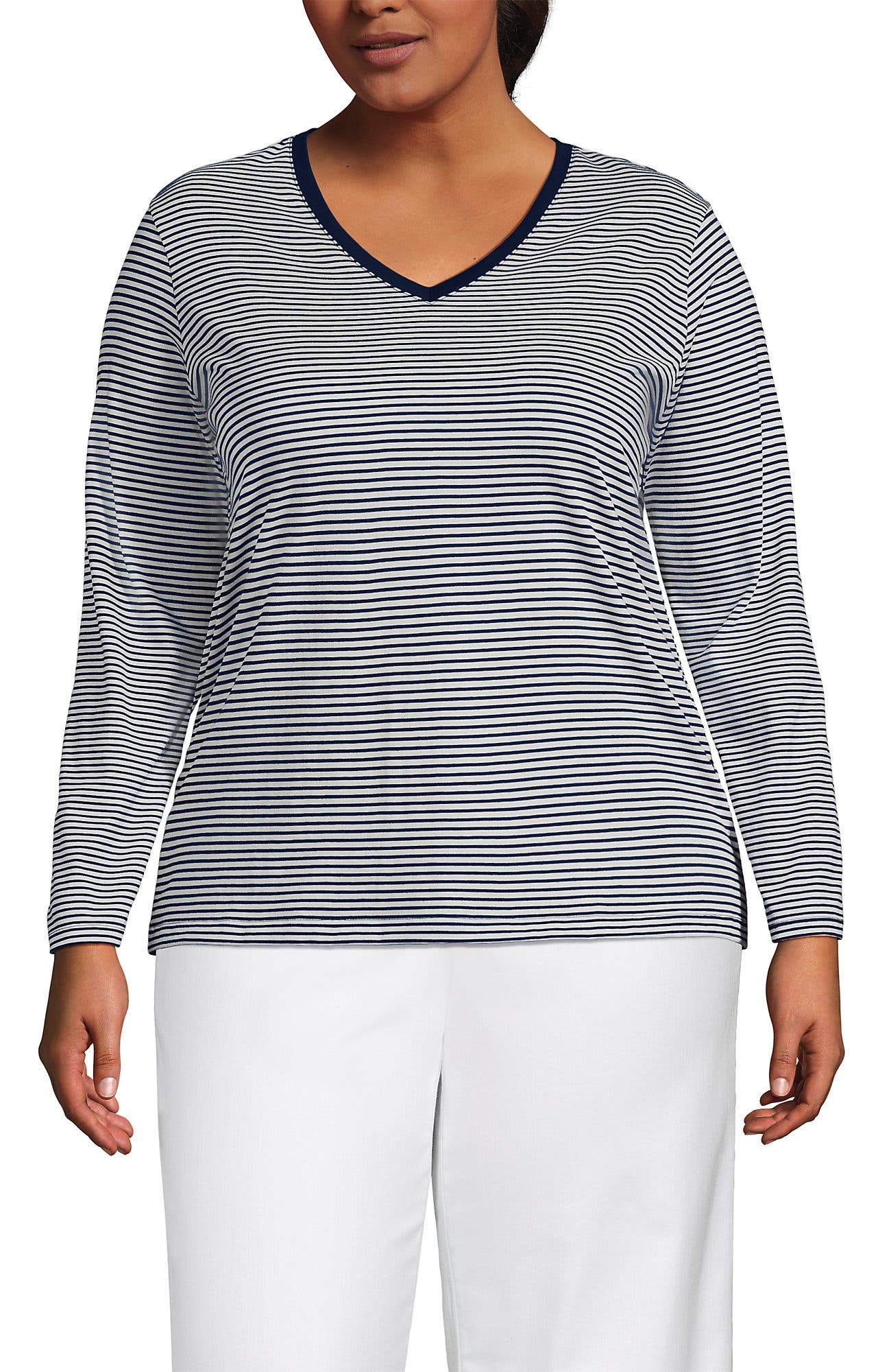 Deep Sea/Ivory Micro Stripe