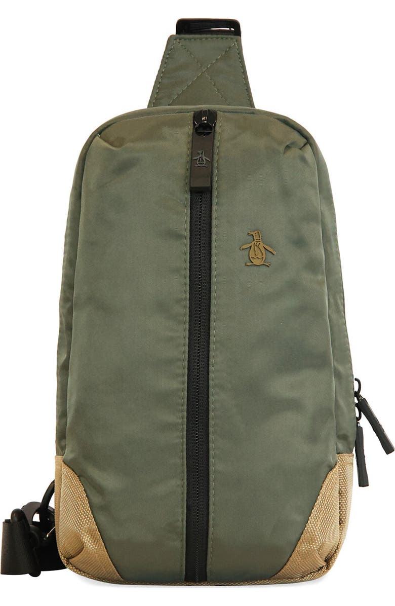 Original Penguin Sling Bag, Main, color, Bettle/ Travertine