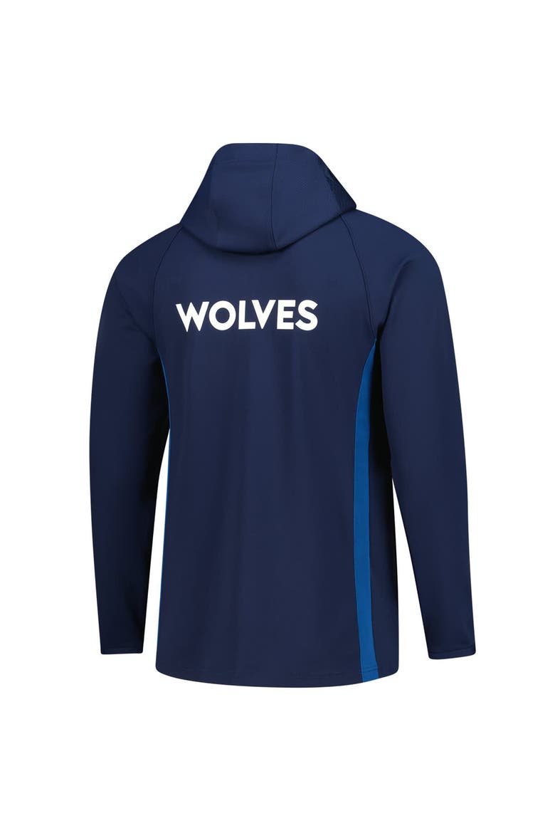 Men's Nike  Navy Minnesota Timberwolves Authentic On Court Zone Quarter-Zip Dri-FIT Hoodie Jacket, Alternate, color, Navy