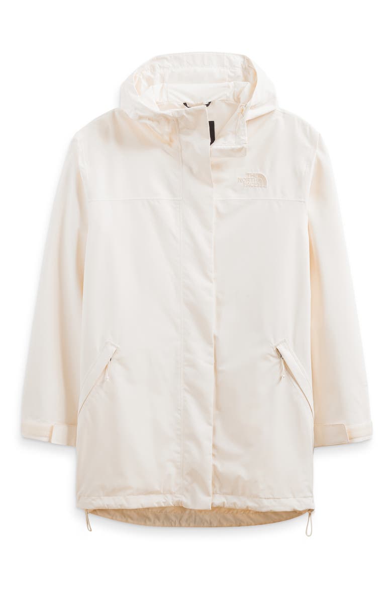 Voyage Waterproof Hooded Coat, Alternate, color, GARDENIA WHITE
