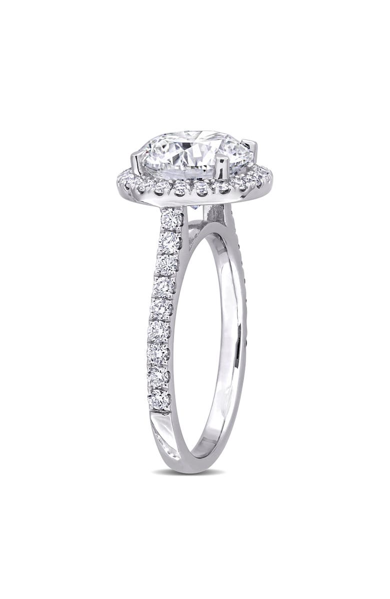 Julianna B. 3-5/8 CTW Lab-Grown Diamond Halo Ring 14k, Alternate, color, White Gold