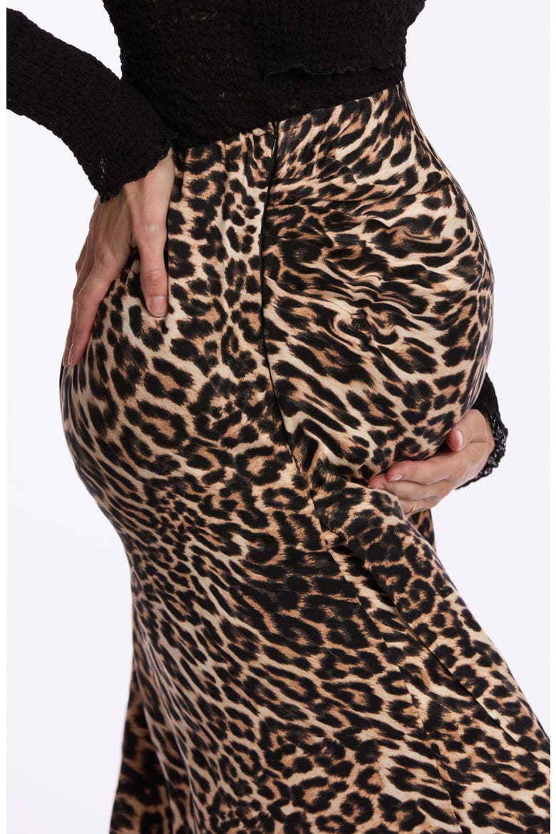 Léa Maternity Wrap Skirt, Alternate, color, LEOPARD
