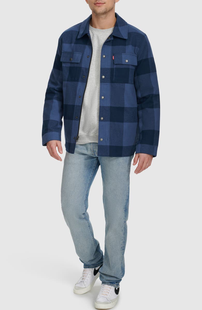 Levi's<sup>®</sup> Buffalo Check Water Resistant Flannel Shirt Jacket, Alternate, color,