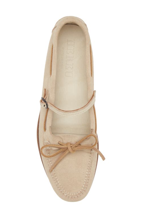 Hereu Lorea Moc Toe Mary Jane Loafer In Neutral