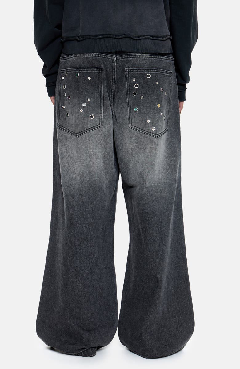 JADED LONDON Rhinestine Stud Colossus Jeans, Alternate, color, Black