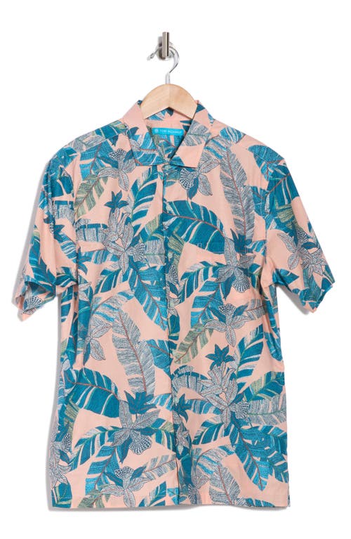 Tori Richard Seurat Garden Short Sleeve Cotton Button-up Shirt