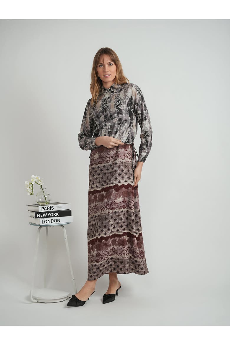 Linen Maxi Invisible Zipper Woven Jumper, Alternate, color, Grey