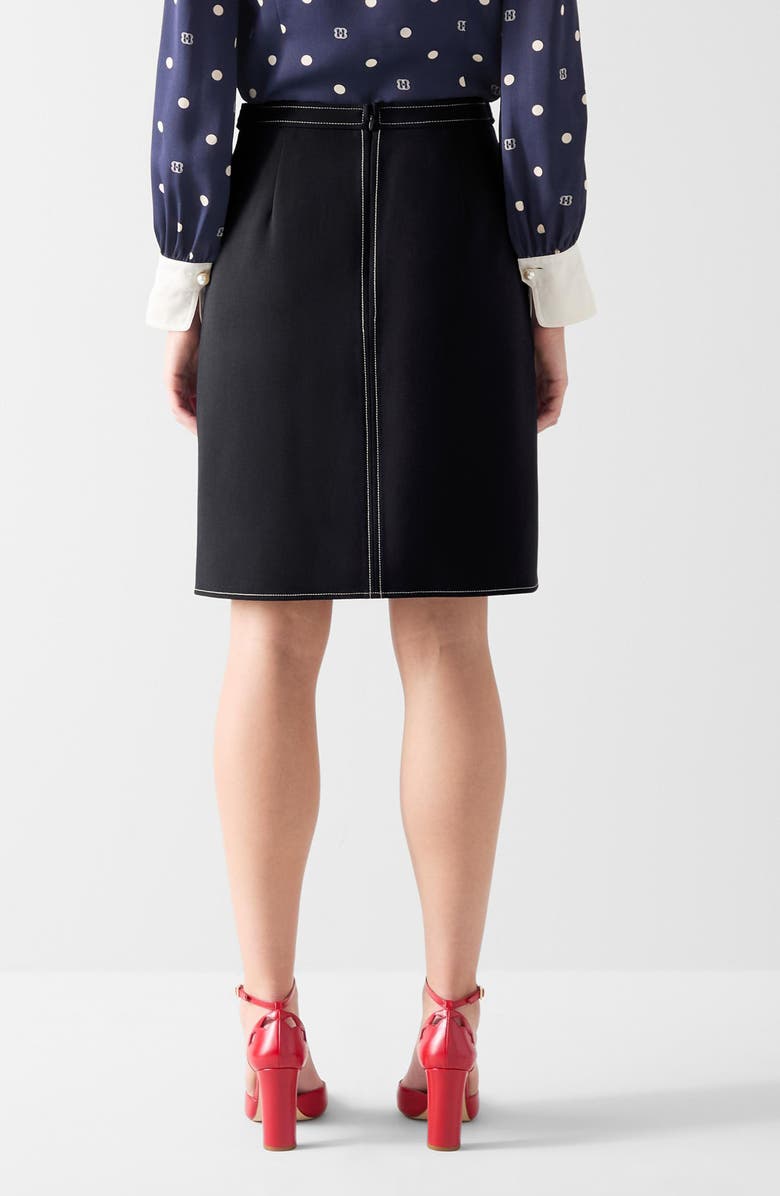 LK Bennett Eugine A-Line Skirt, Alternate, color, Navy