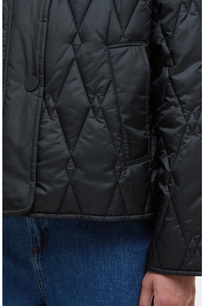 Bernadette Quilted Barn Jacket, Alternate, color, BLACK/ ONYX TARTAN