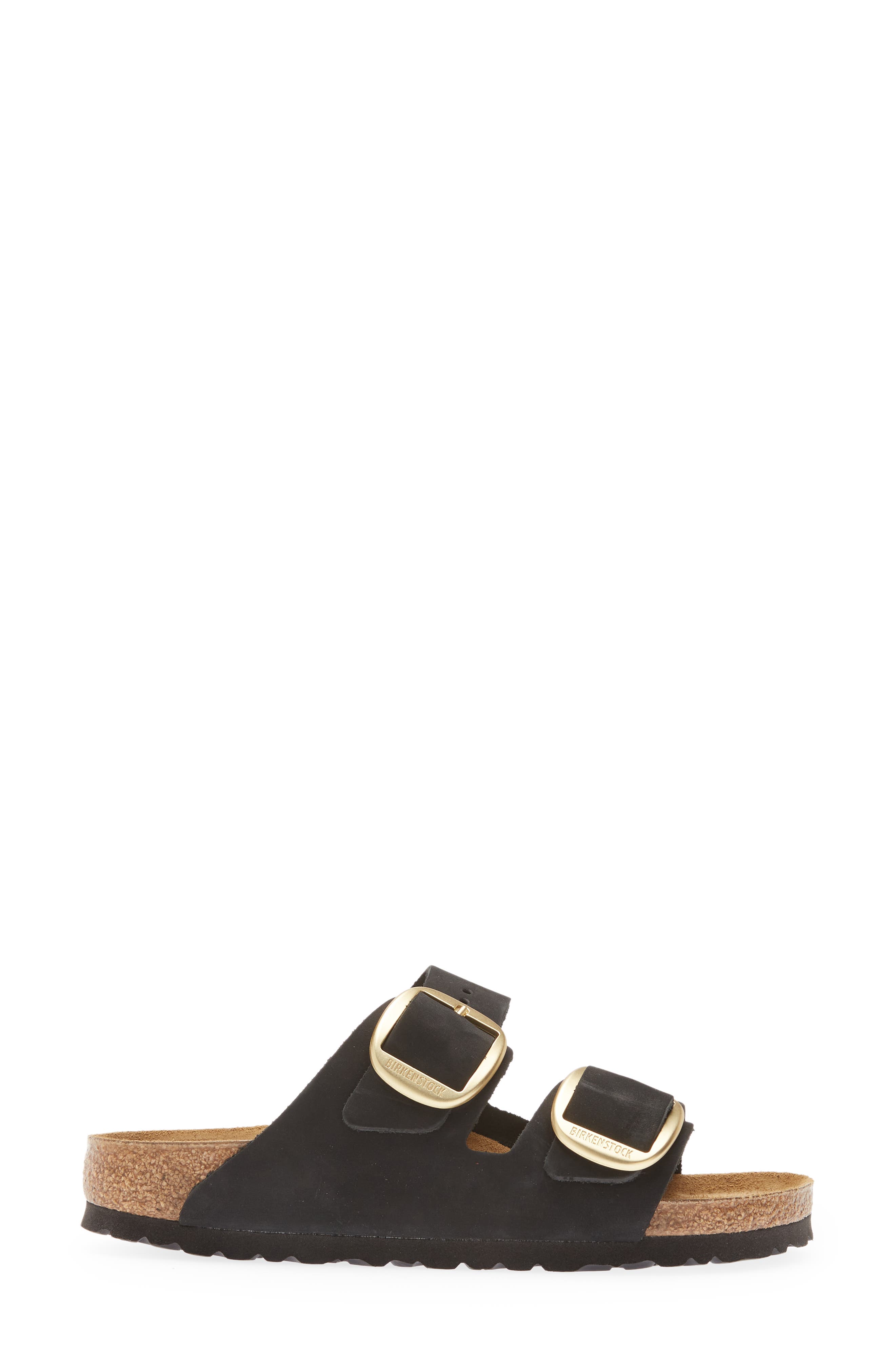 Birkenstock Arizona Big Buckle Slide Sandal, Alternate, color, Black