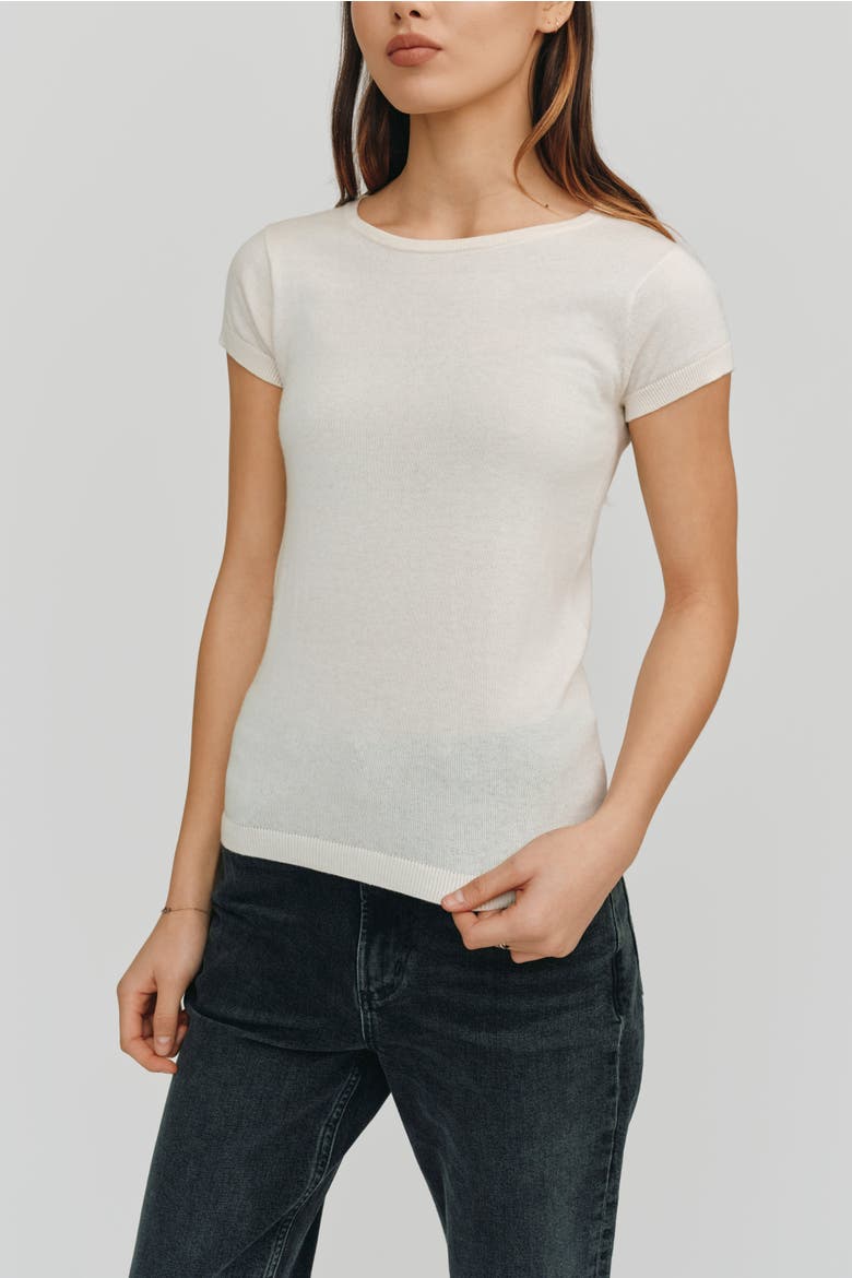 Greta Tee, Alternate, color, White