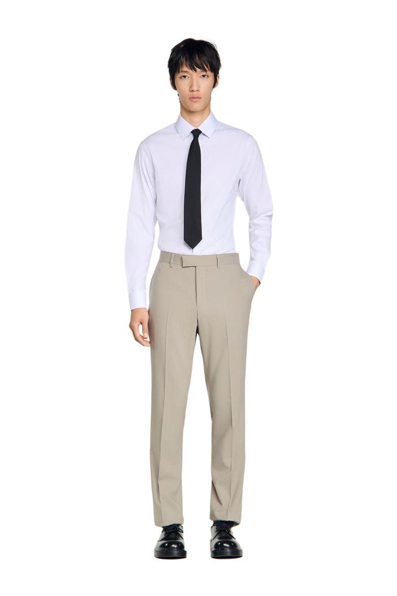 Wool suit trousers, Alternate, color, Aluminum