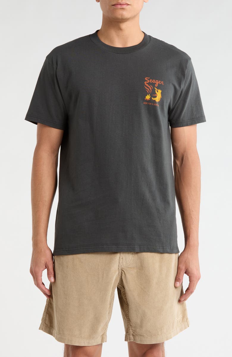 Seager Co Smokey Graphic Print Cotton T-Shirt, Main, color, Coal