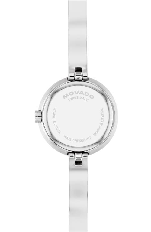 Movado Museum Round Bangle Watch, 21.50mm X 7.45mm In White