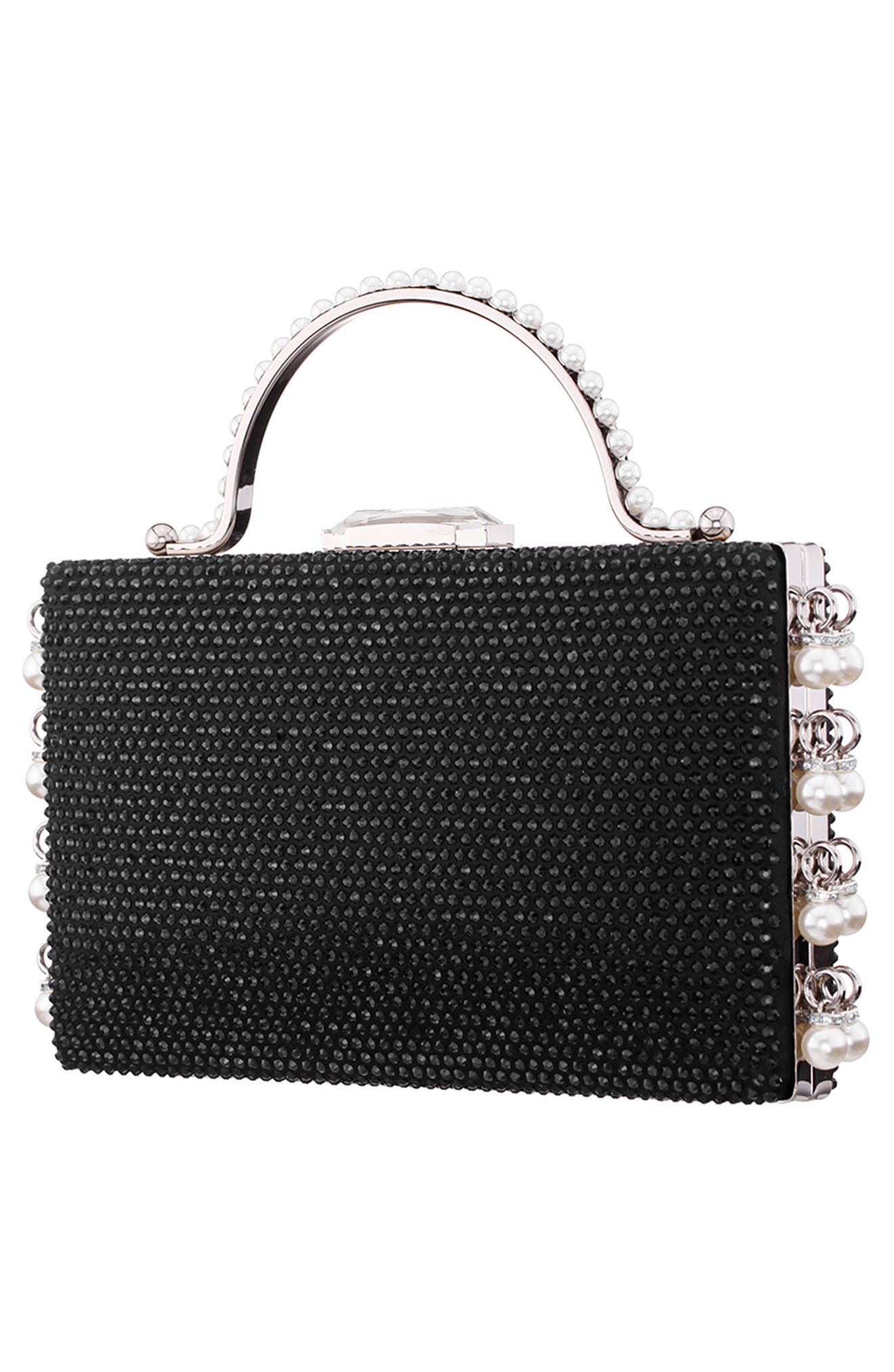 Nina Faux Pearl Dangle Minaudiere, Alternate, color, 