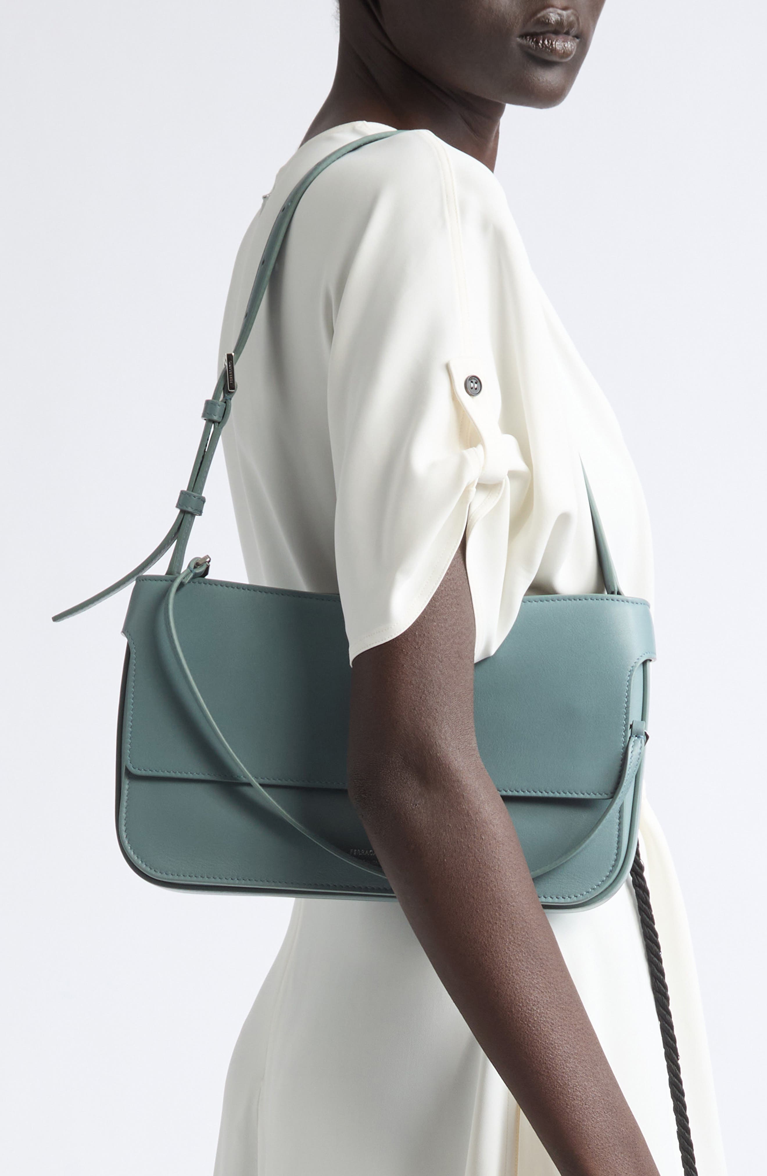 Extrasmall Cara Shoulder Bag, Alternate, color, SEAGLASS