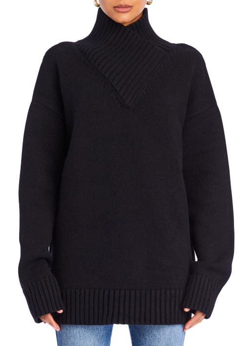 SER.O.YA Dessa Chunky Knit Sweater in Black 