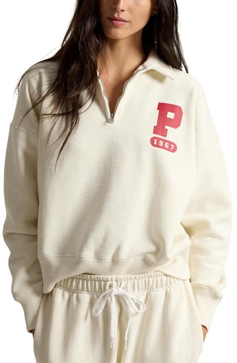 Quarter Zip Graphic Fleece Sweatshirt