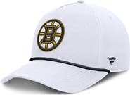 FANATICS Men's Fanatics White Boston Bruins Rope A-Frame Adjustable Hat