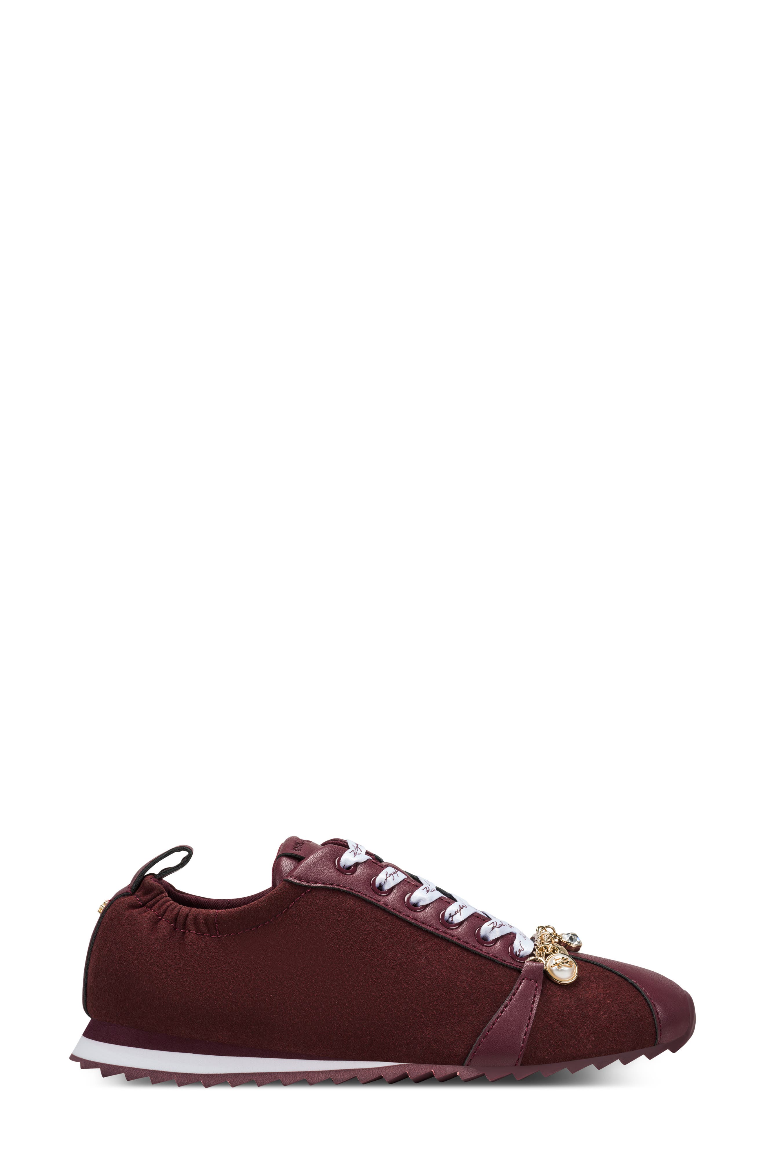 Adrianna Lace Up Sneaker, Alternate, color, BURGUNDY