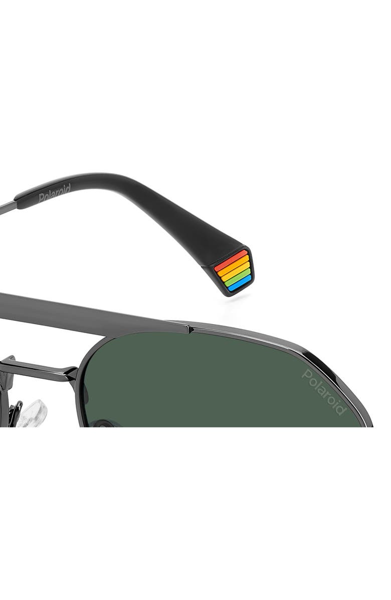 Polaroid 57mm Polarized Aviator Sunglasses, Alternate, color,