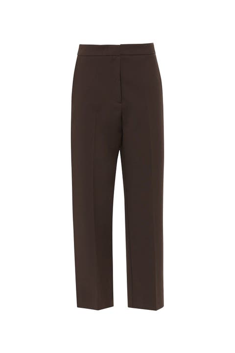 Carrot-Fit Trousers with Zipper and Logo Detail
