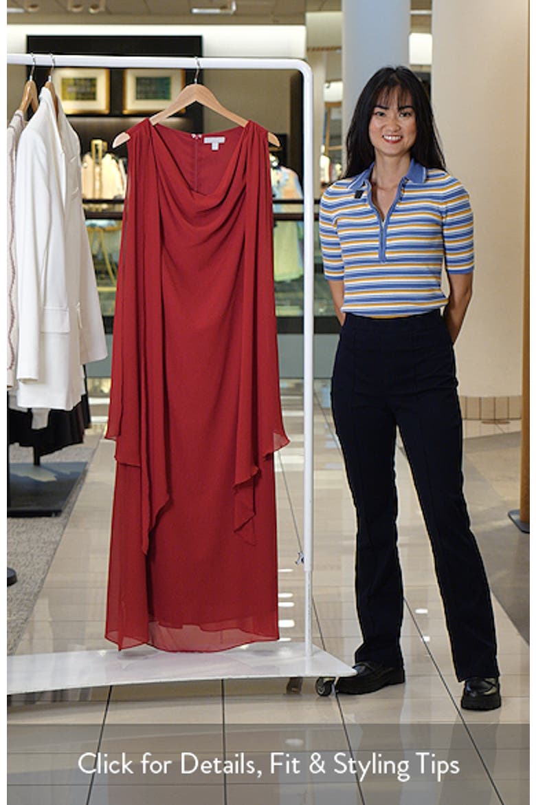 Cowl Neck Maxi Cape Dress video