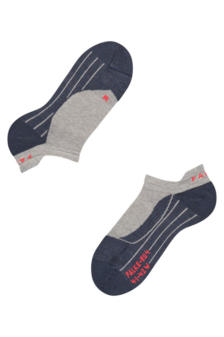 RU4 Endurance No Show Running Socks, Alternate, color, Light Grey