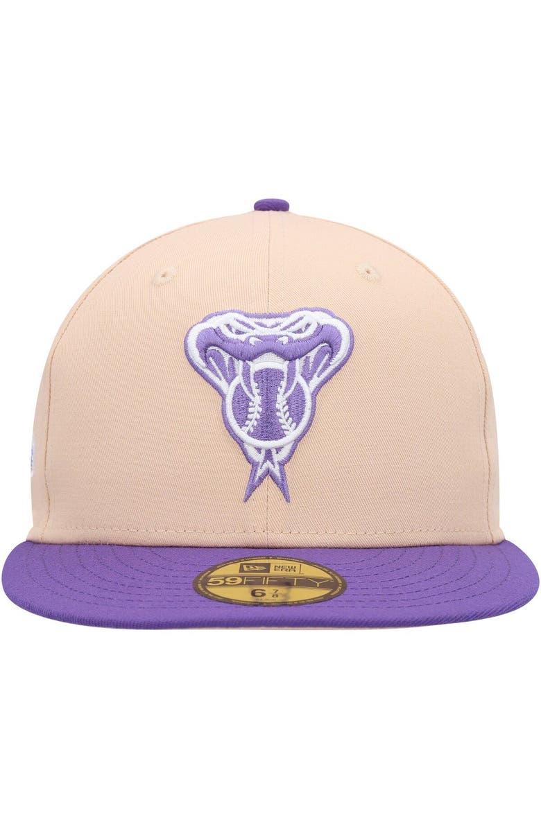 New Era Men's New Era Orange/Purple Arizona Diamondbacks 2001 World Series Side Patch 59FIFTY Fitted Hat, Alternate, color, 