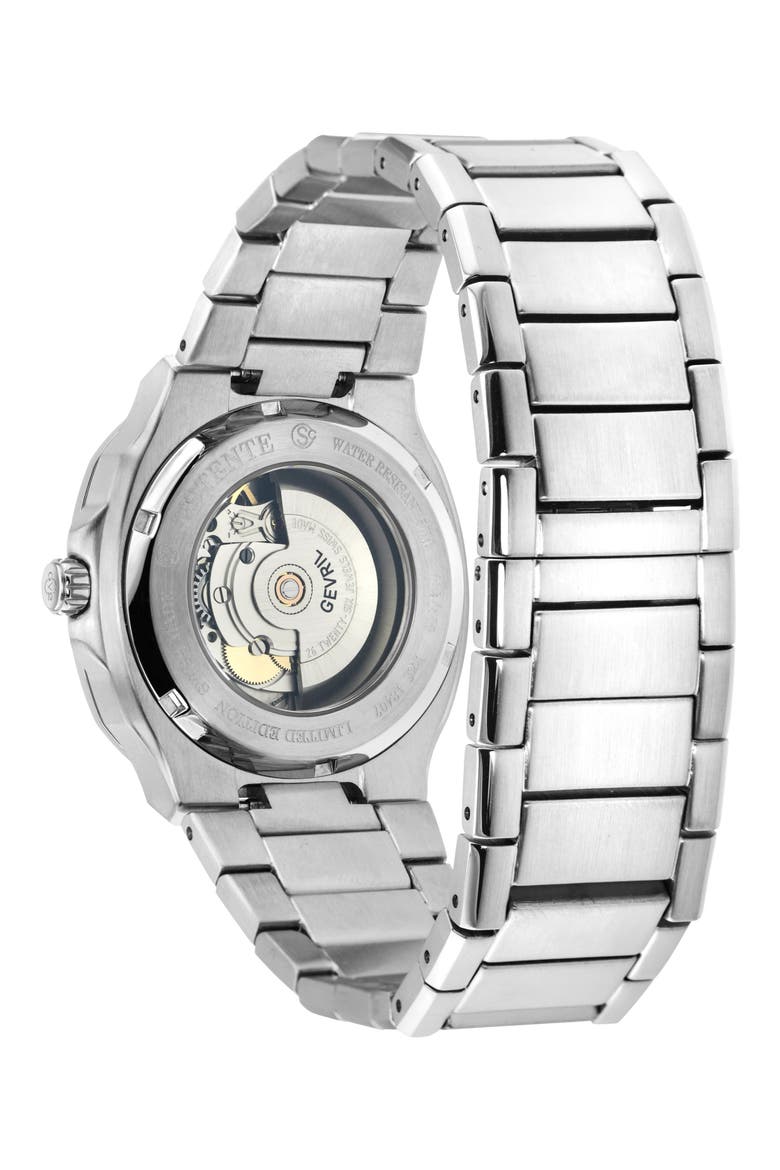 Pontente Moon Phase Swiss Automatic Watch, 40mm, Alternate, color, SILVER/SILVER