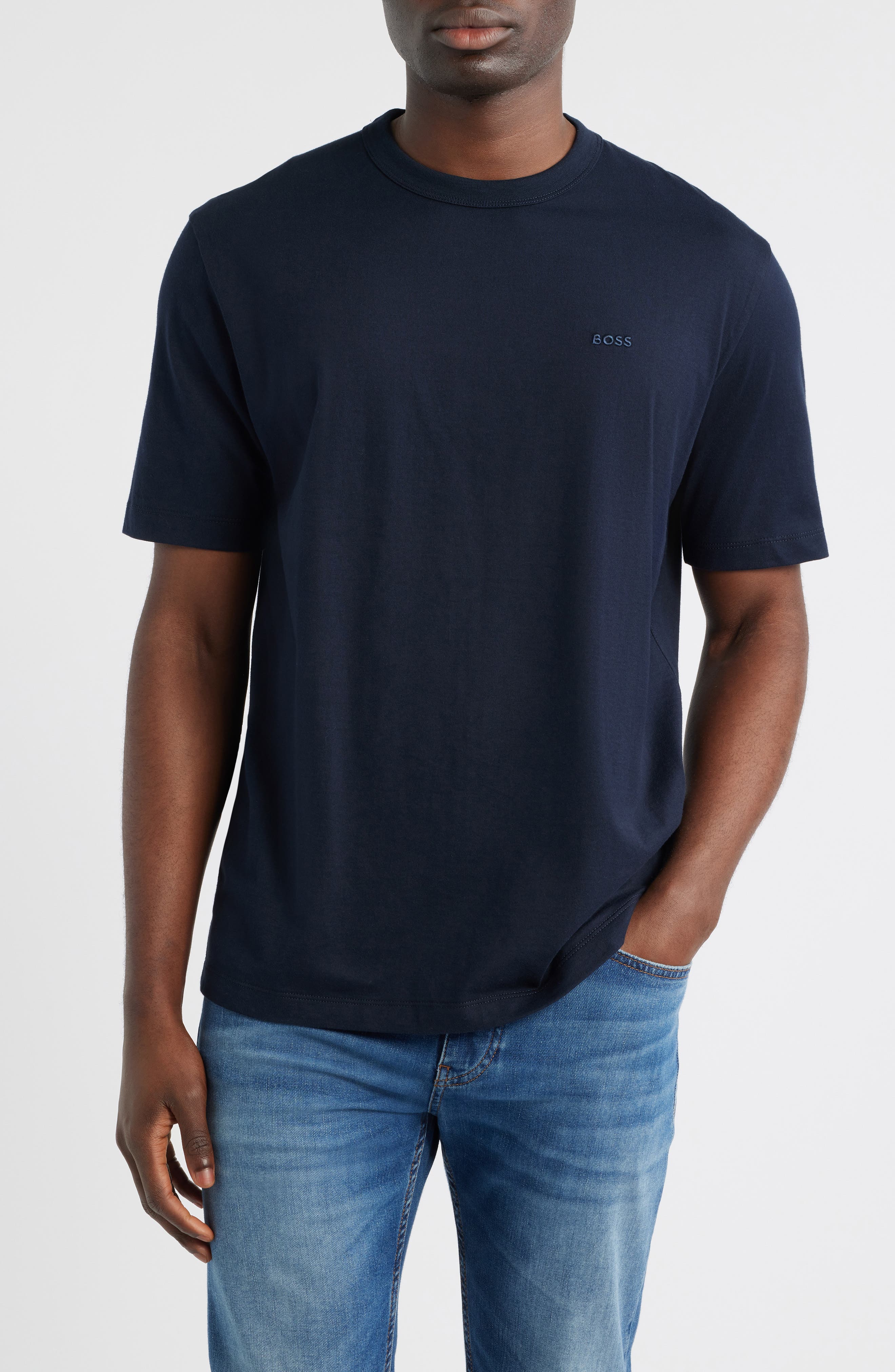 Taut Solid Cotton Logo T-Shirt - image 3
