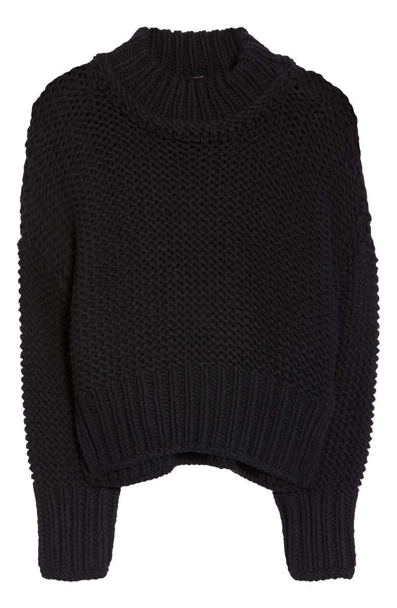 Free People My Only Sunshine Sweater, Alternate, color, Black